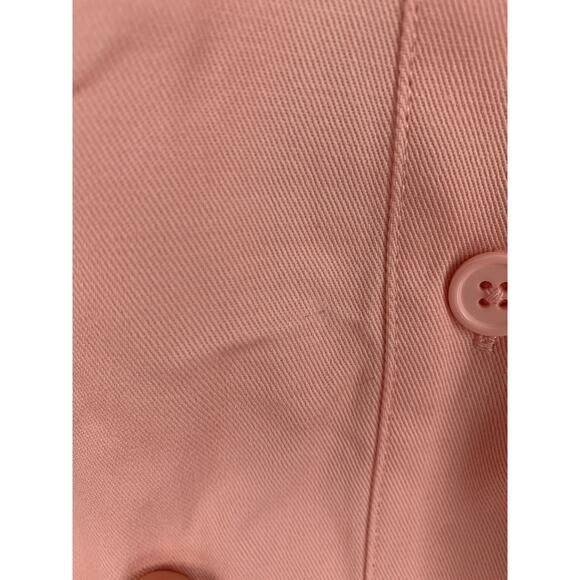 ASOS Cropped Twill Button Up Shirt Shacket Womens Size 12 Pink Jacket New - Picture 9 of 9